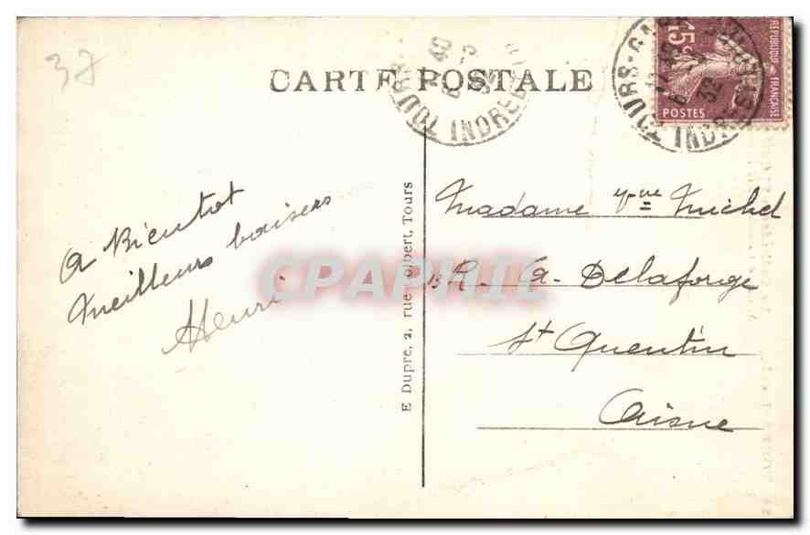CPA Tours Le Cathedrale St Gatien XII  — Rückseite