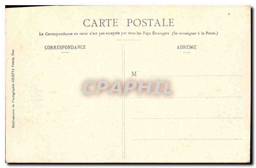 CPA Nice Vallee du Paillon Cimiez  — Verso