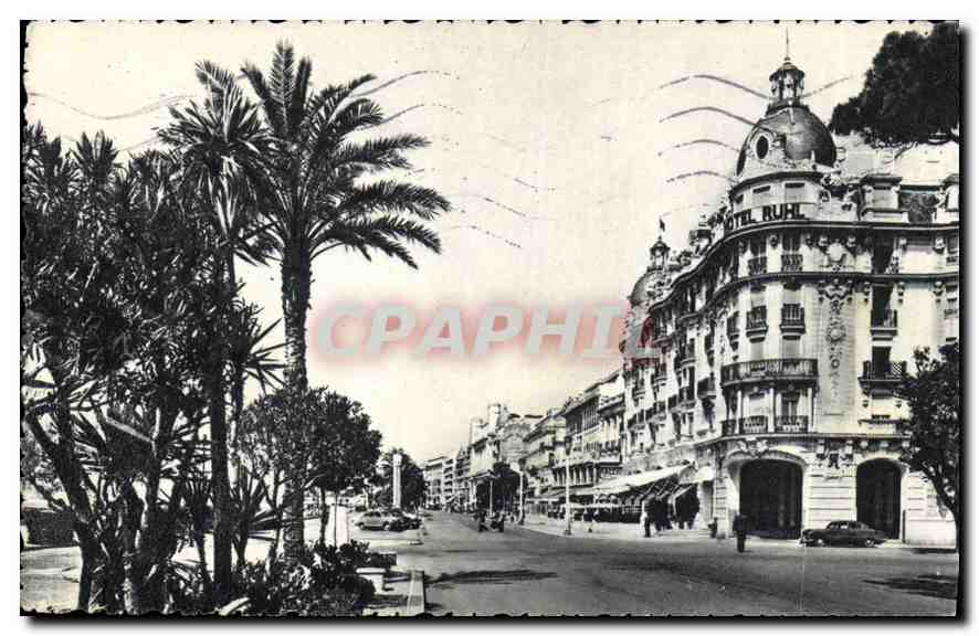 CPA Nice Entree de la Promenade des Anglais Hotel Ruhl 