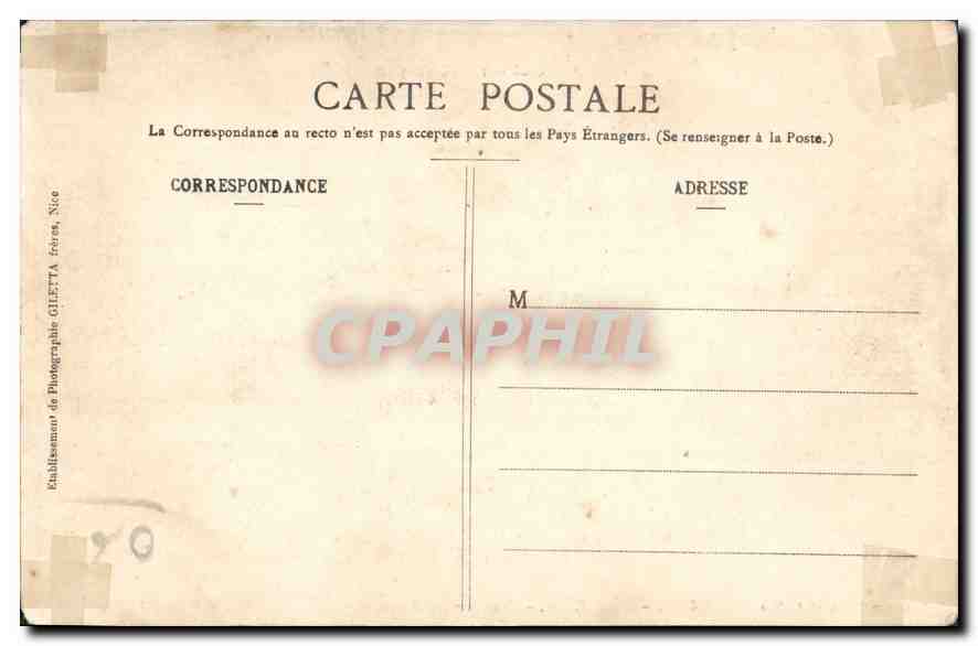 CPA Cannes vue prise de la Croix des Garde — Rückseite