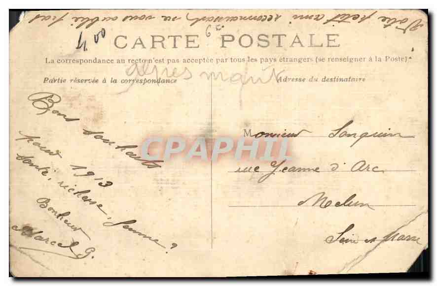 CPA Cannes Boulevard de la Croisette et le Mont Chevalier  — Rückseite