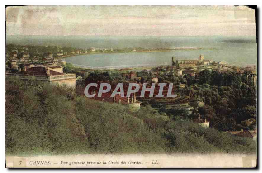 CPA Cannes vue generale prise de la Croix des Gardes 