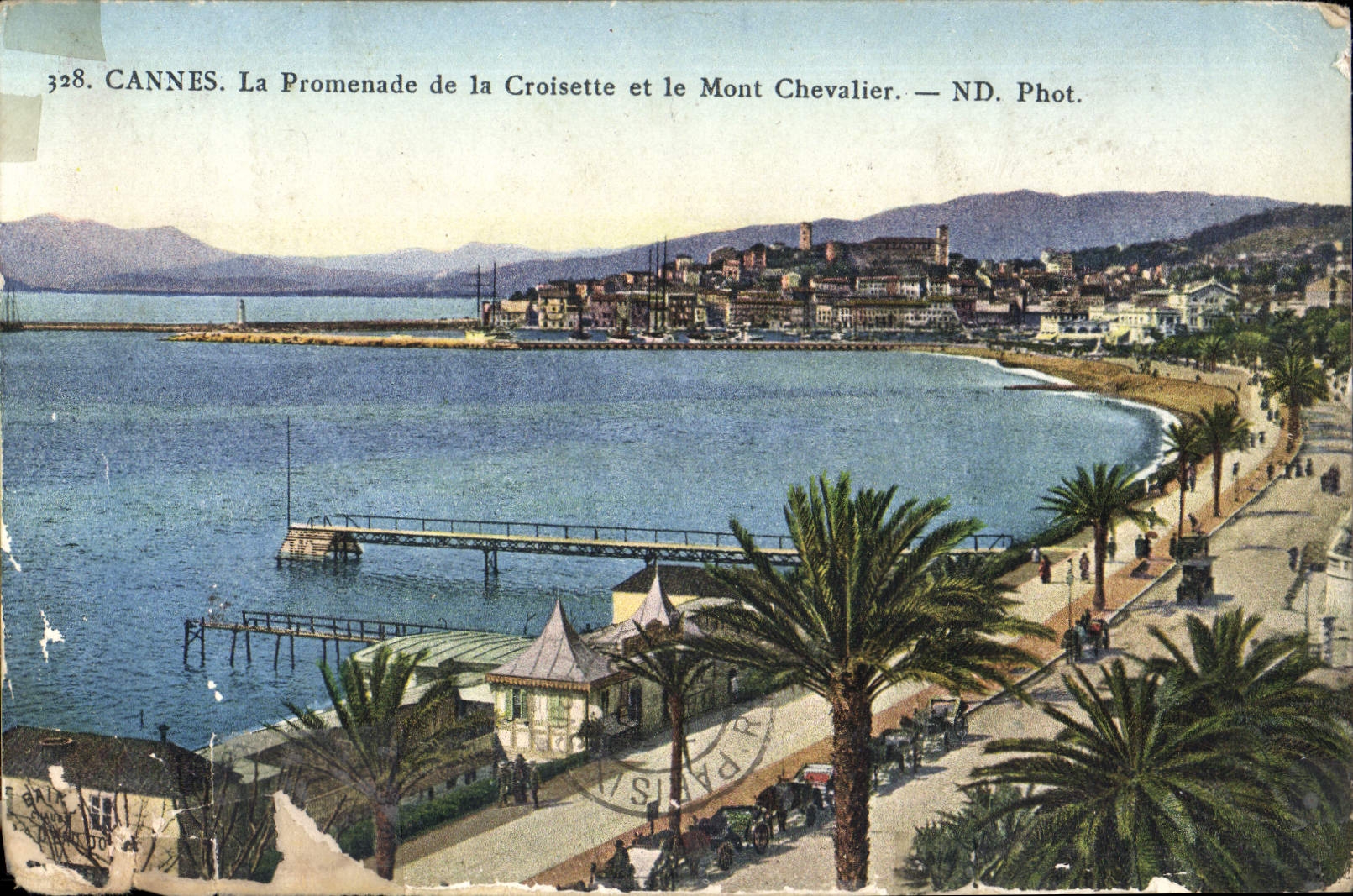 CPA Cannes La Promenade de la Croisette et le Mont Chevalier 