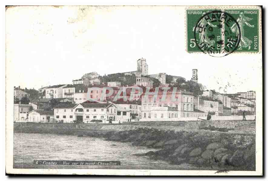 CPA Cannes Vue sur le mont Chevalier 