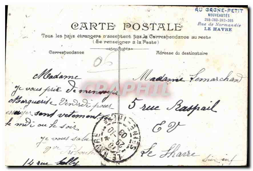 CPA Cannes Vue sur le mont Chevalier  — Rückseite