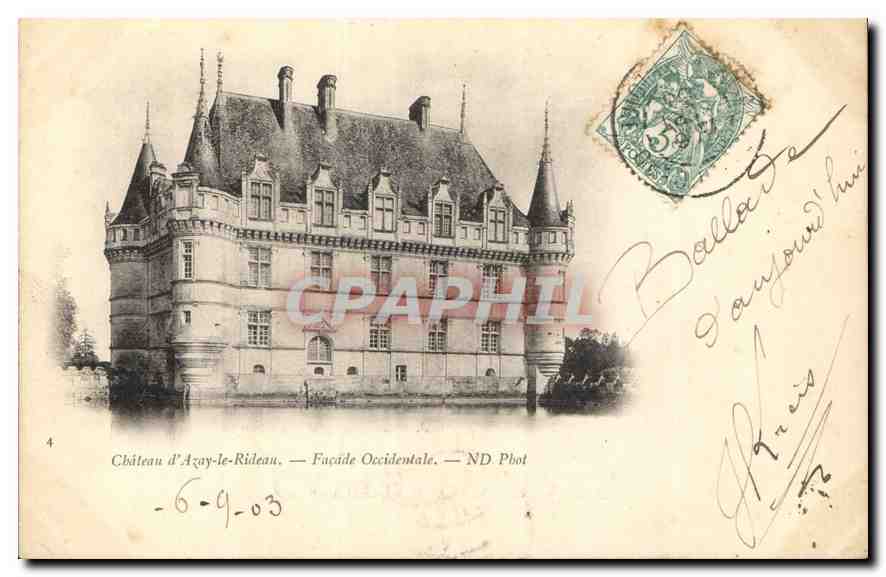 CPA Chateau D'Azay le Rideau Facade Occidentale 