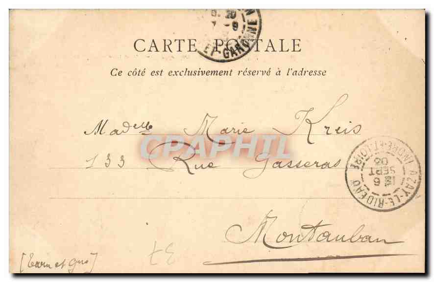 CPA Chateau D'Azay le Rideau Facade Occidentale  — Verso