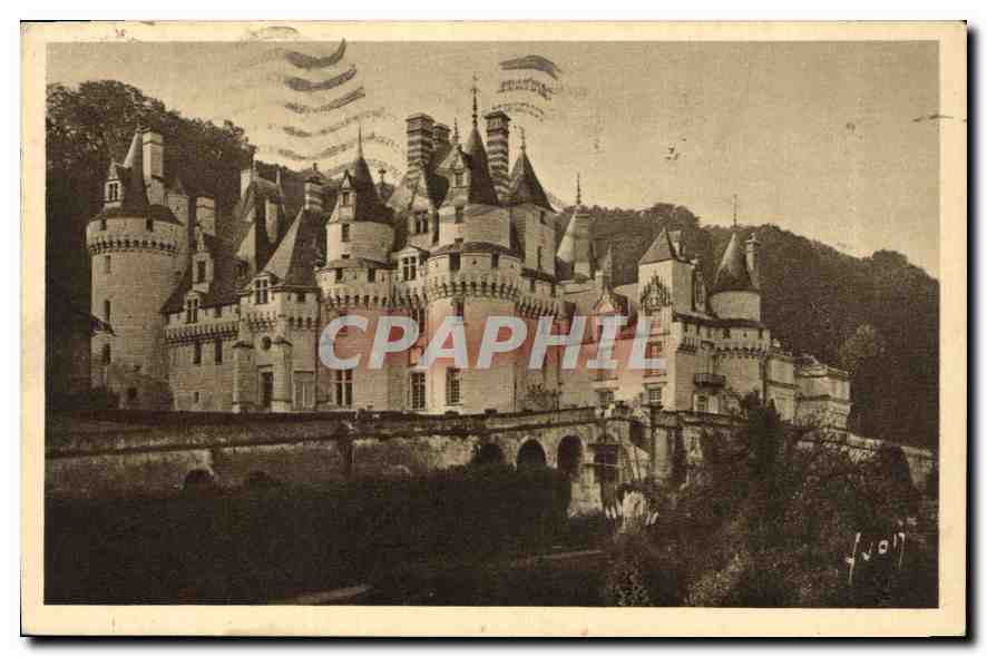 CPA Chateau de Rigny Usse vue d'ensemble Nord Est 