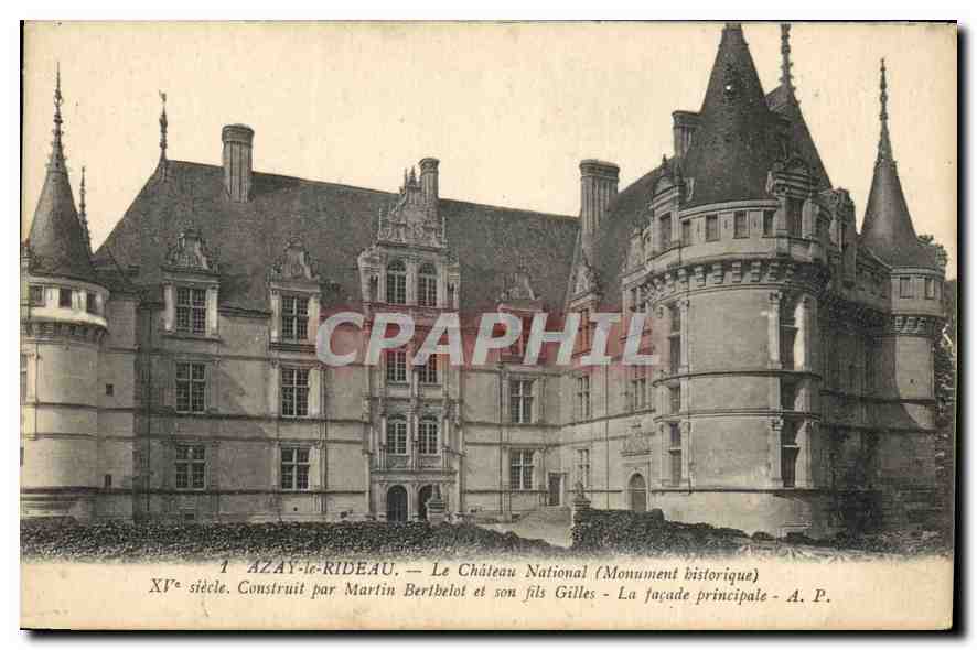 CPA Azay Le Rideau Le Chateau National 