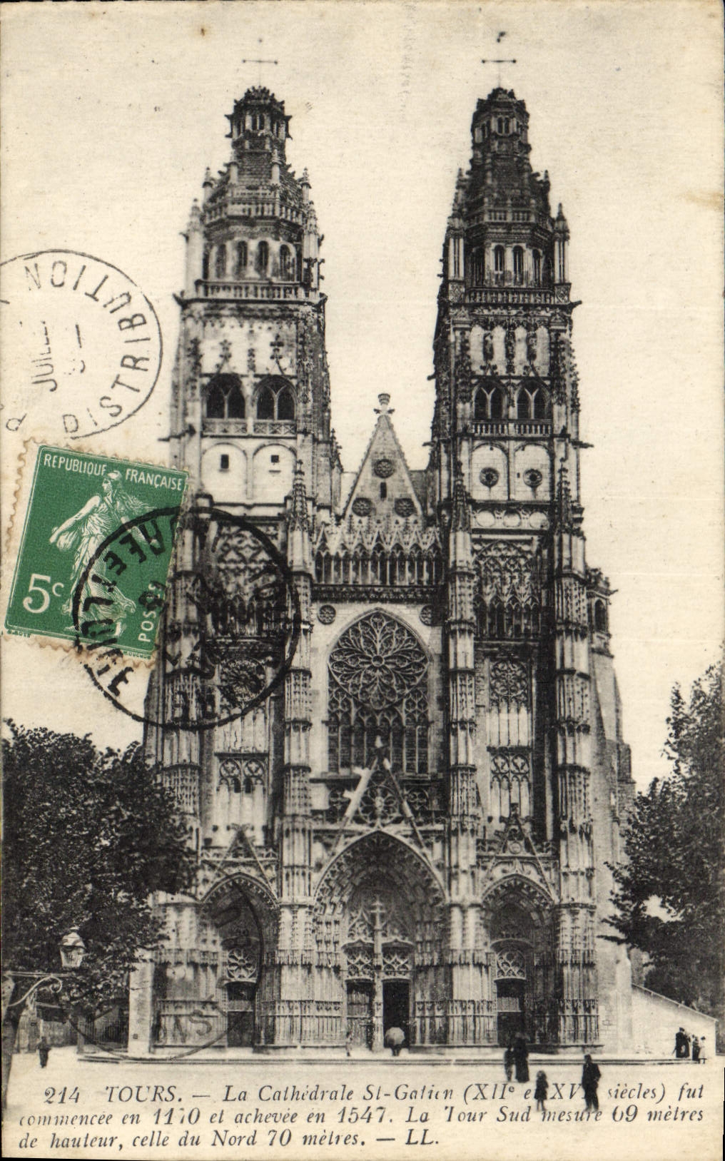 CPA Tours Cathedrale St Gatien 