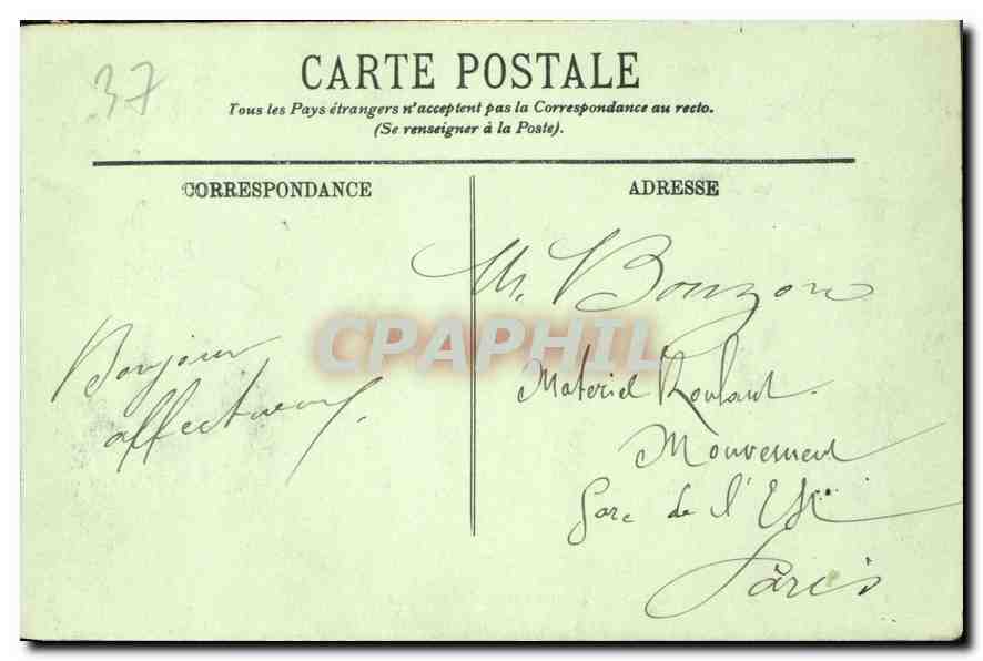 CPA Amboise vue sur la Loire de la Terrasse du Chateau  — Rückseite