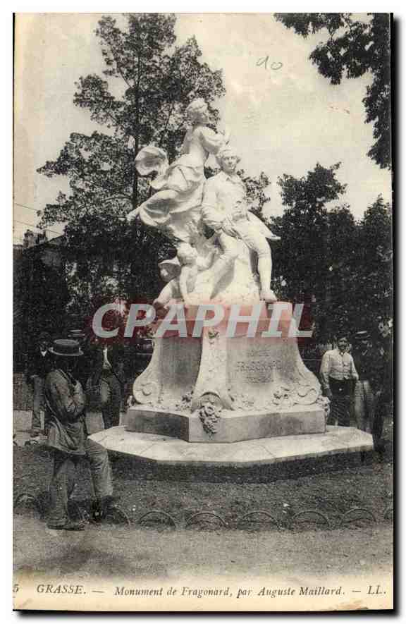 CPA Grasse Monument de Fragonard par Auguste Maillard 
