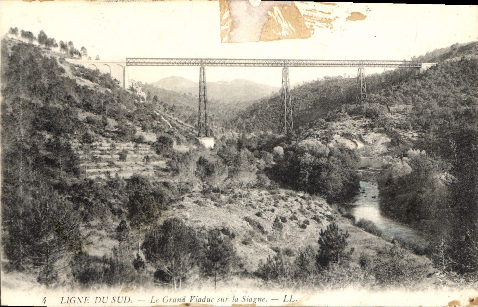 CPA Ligne de sud Le Grand viaduc sur le Siagne 