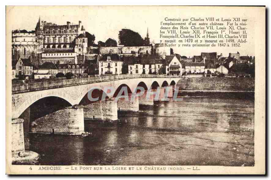 CPA Amboise Le Pont Sur La Loire et Le Chateau 