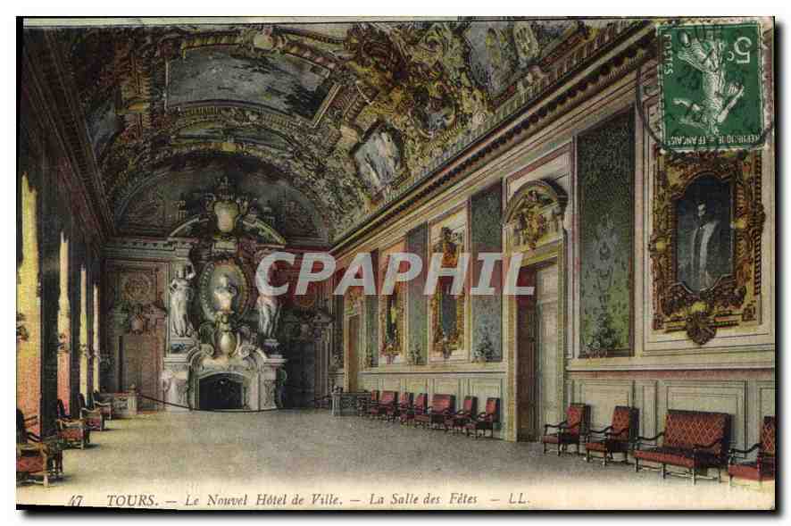 CPA Tours Le Novel Hotel de Ville 