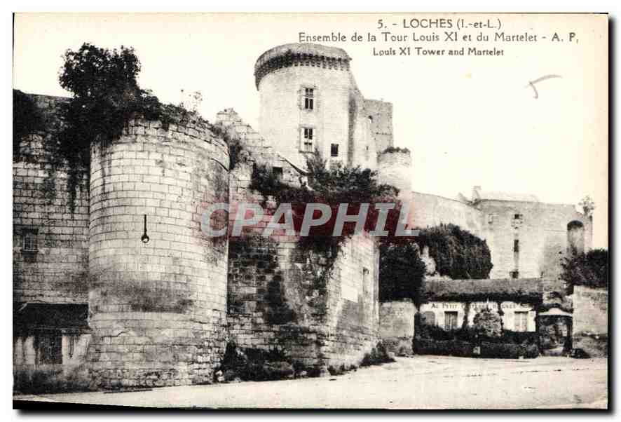 CPA Loches Ensemble de la Tour Louis XI et du Martelet 
