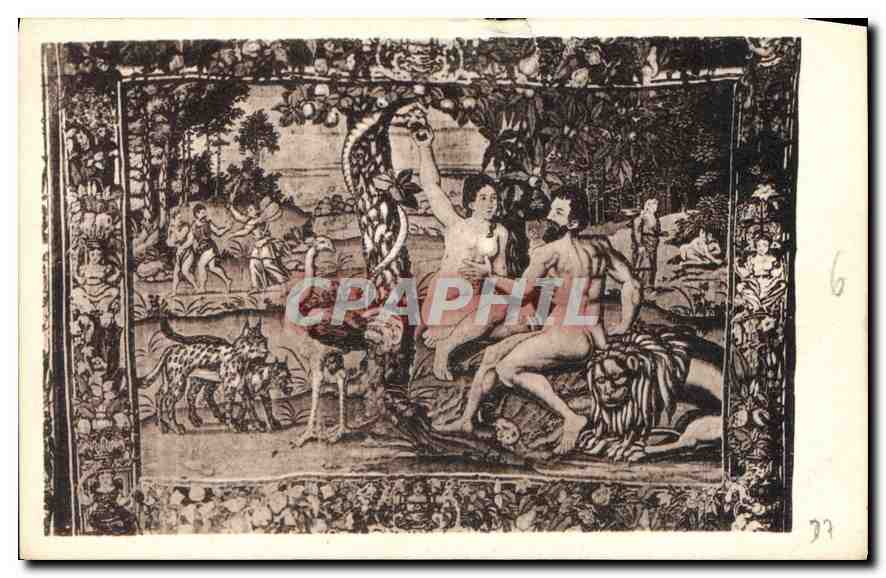 CPA Langeais Tapisserie Tentation 