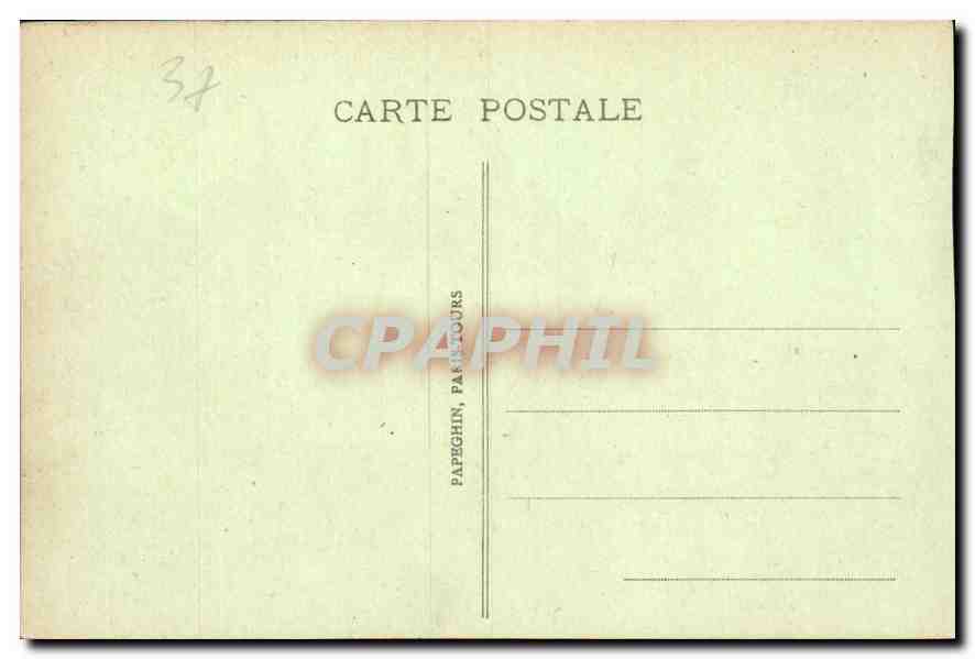 CPA Loches La Collegiate St Ours Le Chateau Royal et la Tour St Antoine  — Rückseite