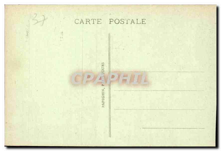 CPA Loches Le Chateau Royal et la Porte des Cordeliers  — Rückseite
