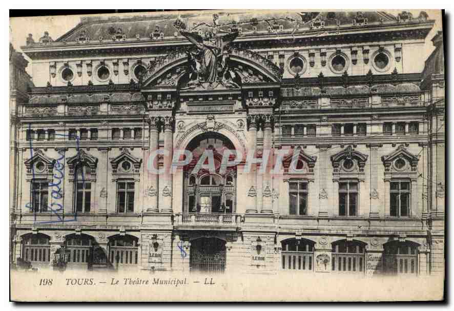 CPA Tours Le Theatre Nunicipal 