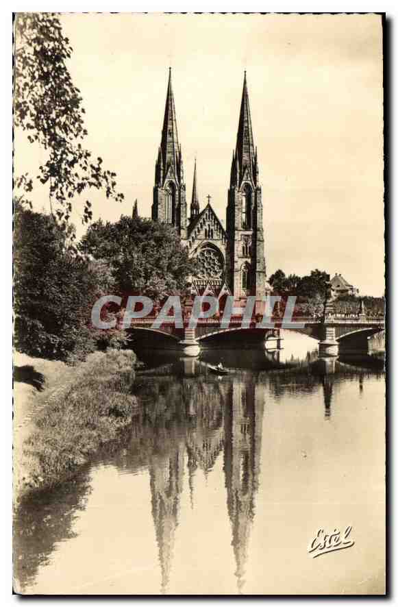 CPA Strasbourg Eglise St Pual et Pint de l'Universite