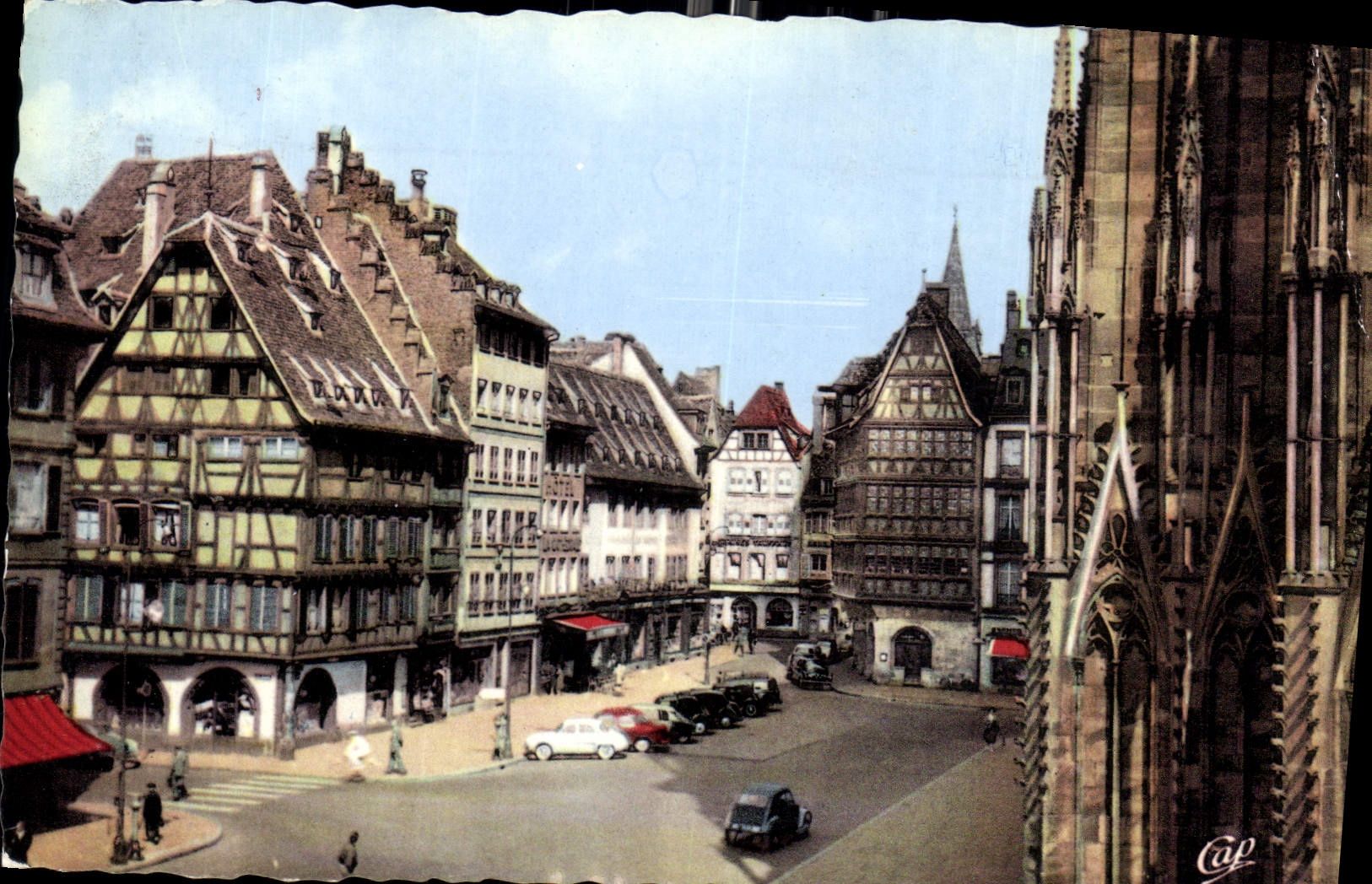 CPA Strasbourg Place de la Cathedrale 