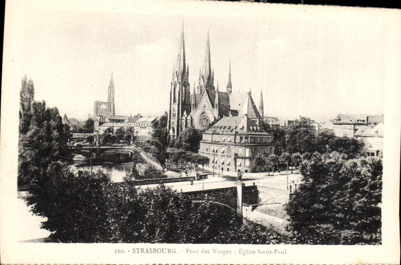 CPA Strasbourg Pont des Varges Eglise Saint Paul 