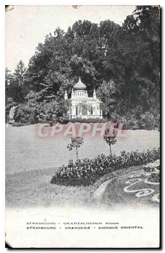 CPA Strasbourg Orangerie Kiosque Oriental 