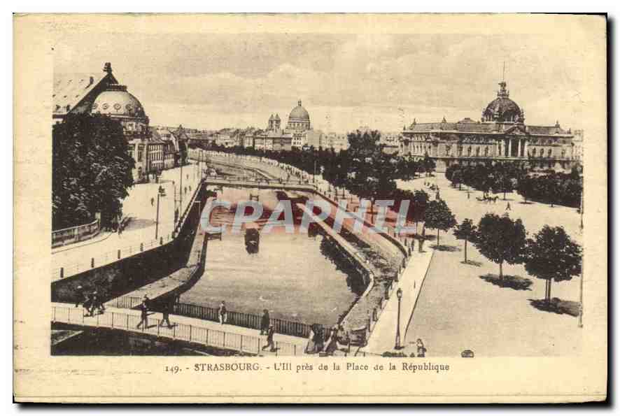 CPA Strasbourg L'Ill pres de la Place de la Republique 