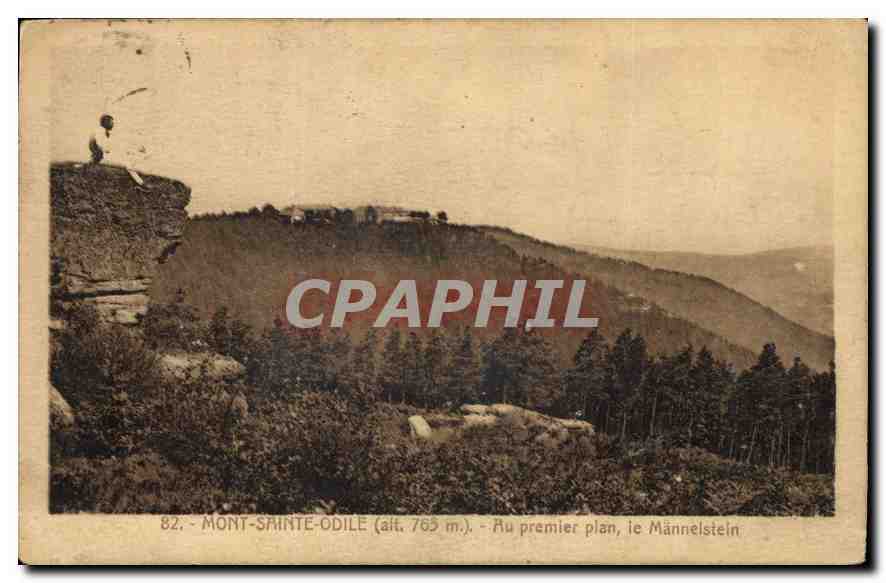 CPA Mont Sainte Odile Ru Primier plan Le Manneistein 