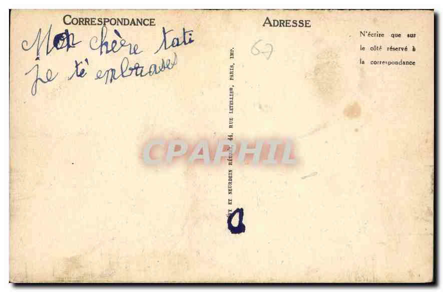 CPA Strasbourg le Theatre et la Cathedrale  — Rückseite