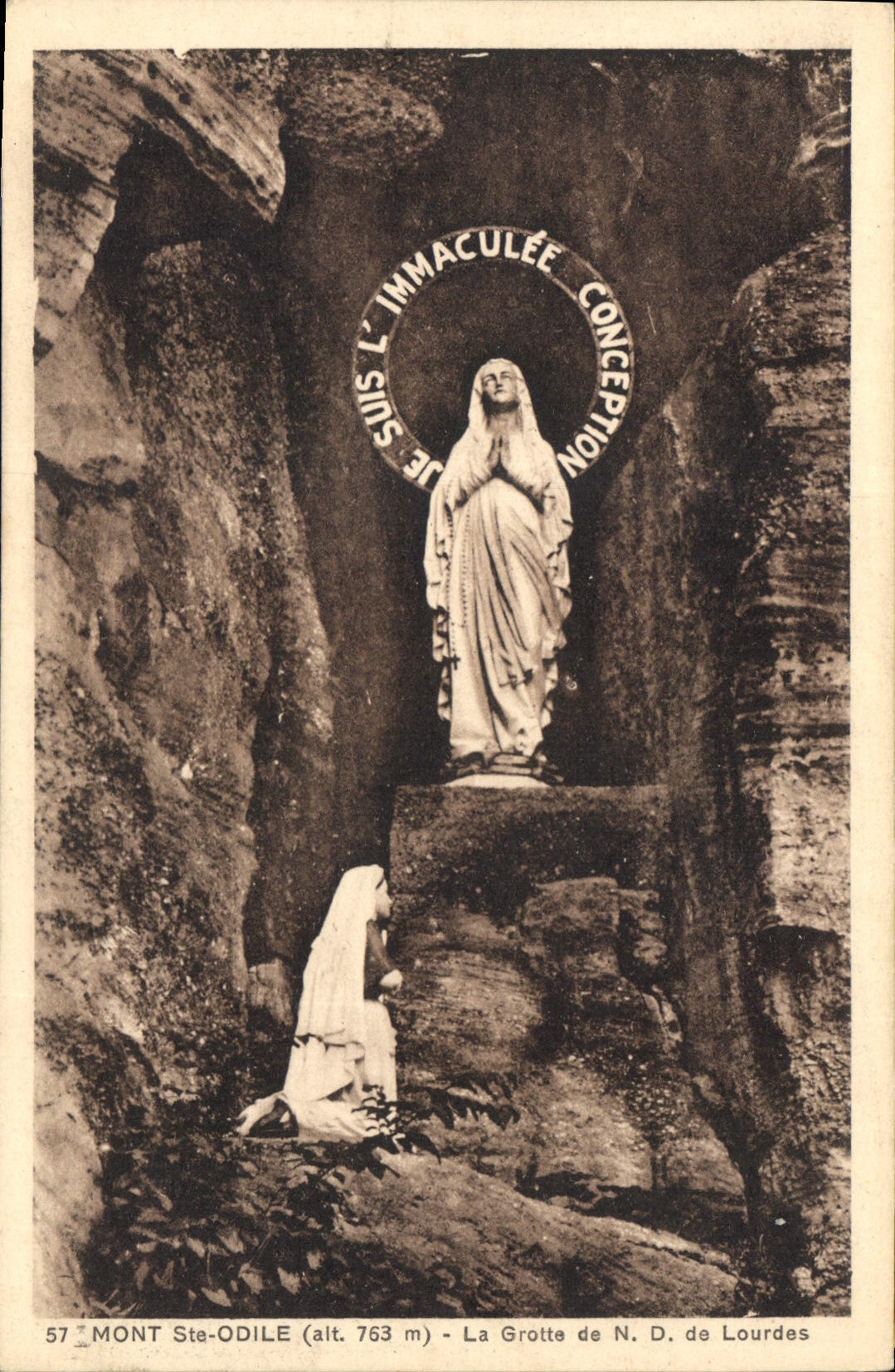 CPA Mont St Odile La Grotte de ND de Lourdes 