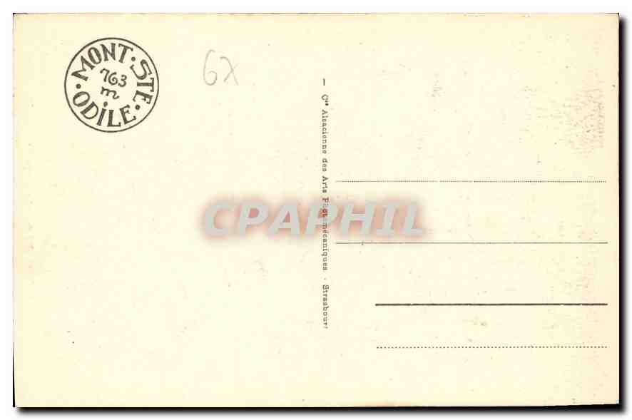 CPA Mont St Odile La Grotte de ND de Lourdes  — Verso