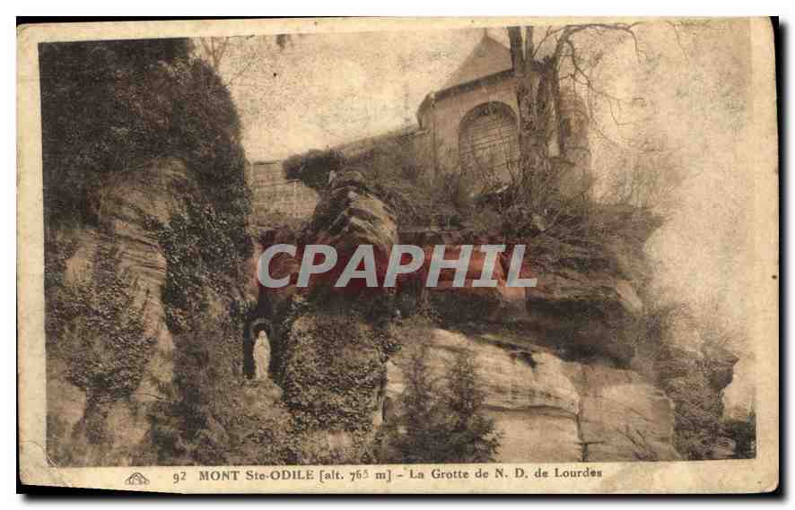 CPA Mont Ste Odile La Grotte de ND de Lourdes 