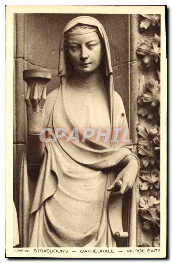 CPA Strasbourg Cathedrale Vierge Sage 
