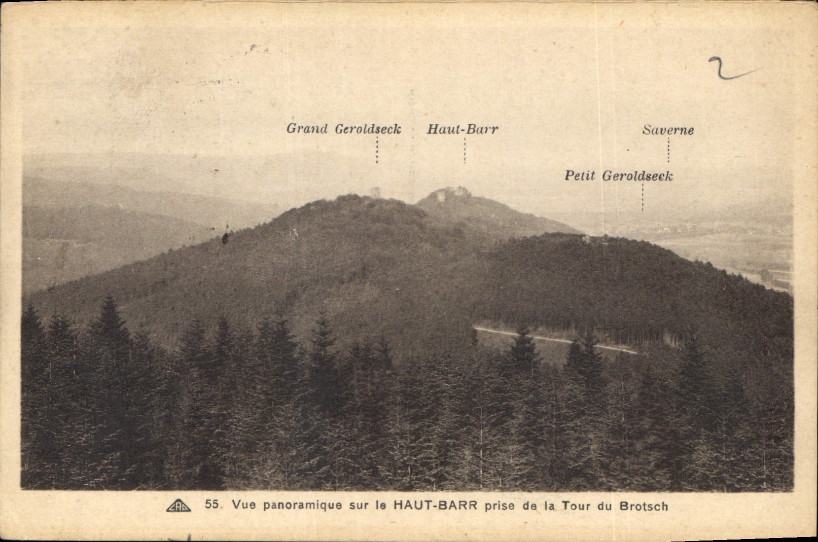 CPA Vue Panoramique sur le Haut Barr prise de la Tour du Brotsch 