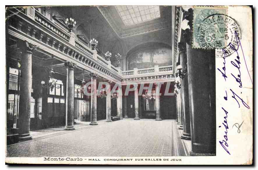 Monte-Carlo - Hall conduisant aux salles de jeux — Staerck, Paris