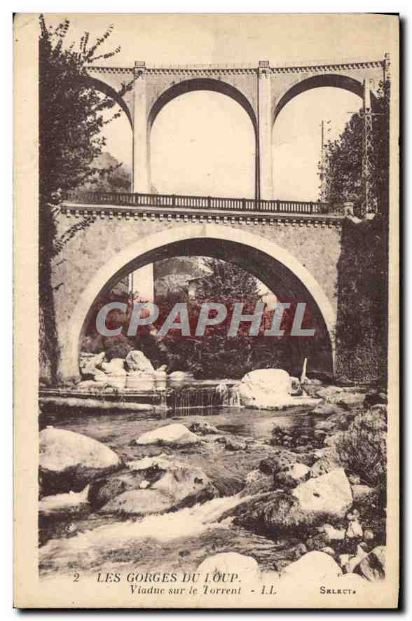 CPA Les Gorges de Loup Viaduc sur le torrent