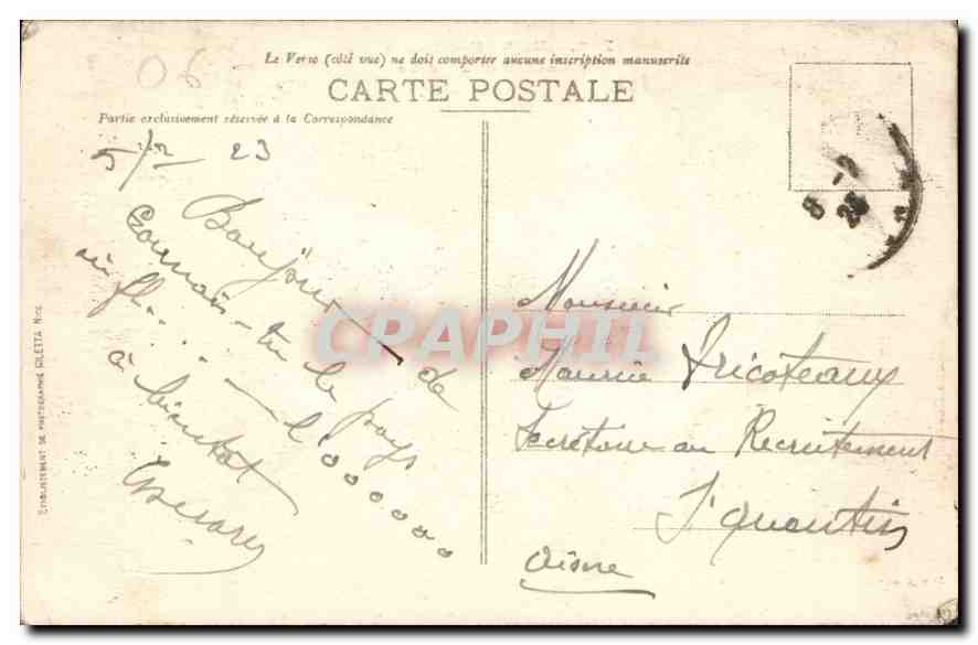 CPA Monte Carlo Le Casino et Jardins  — Rückseite