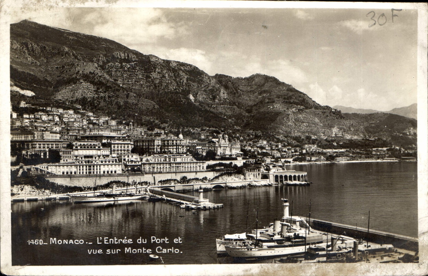 Monaco — L'Entrée du Port et vue sur Monte Carlo — Édition La Ligue de Paris, n° 1460