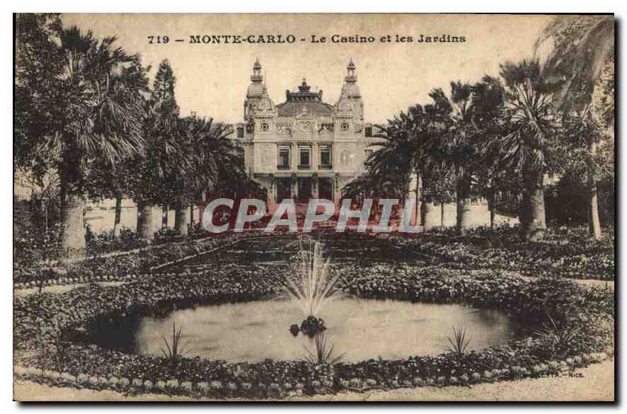 CPA Monte Carlo Le Casino et les Jardins 