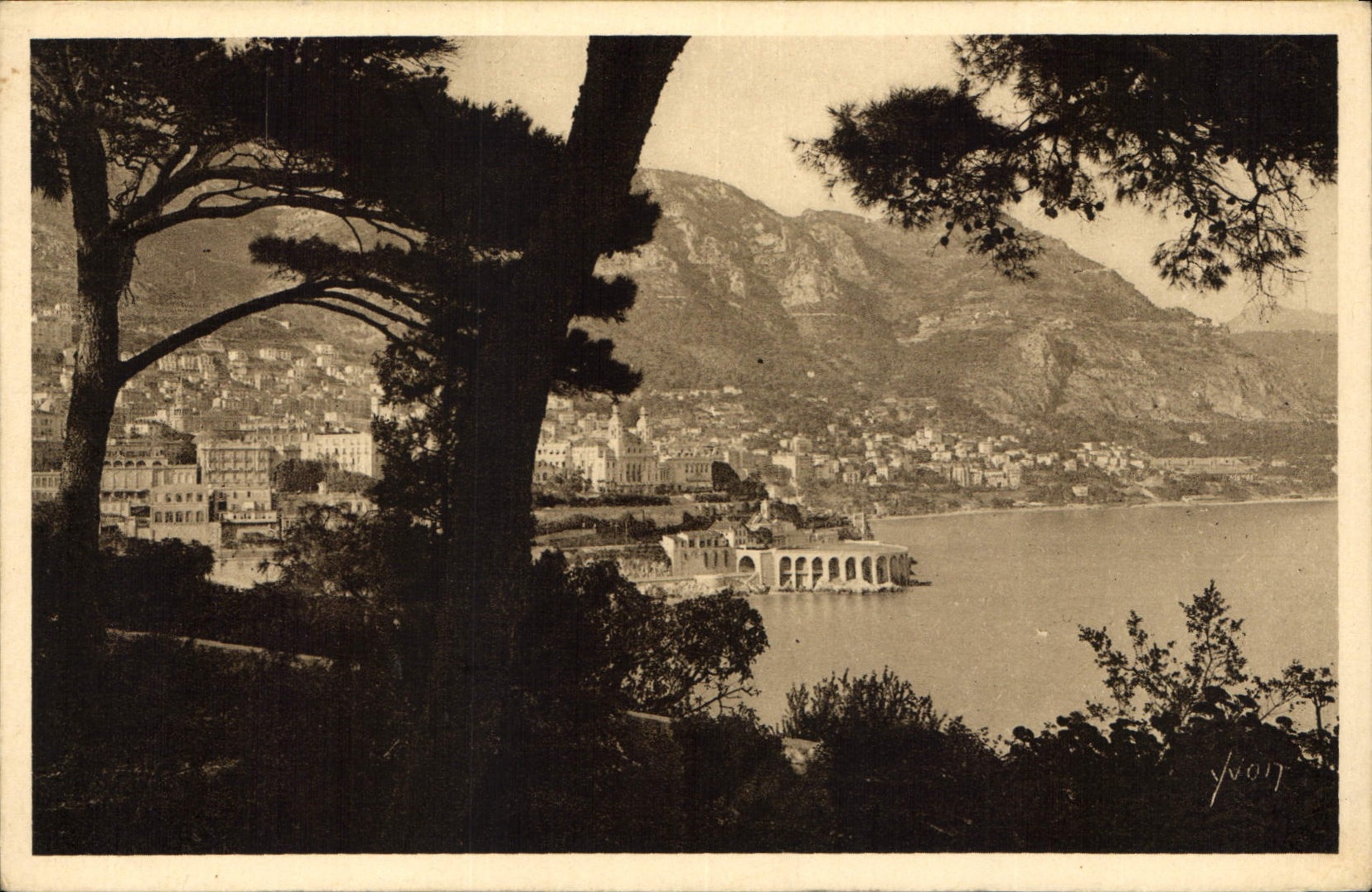Monte-Carlo — Allgemeiner Blickwinkel von Monaco — Éditions d'Art V. Martel