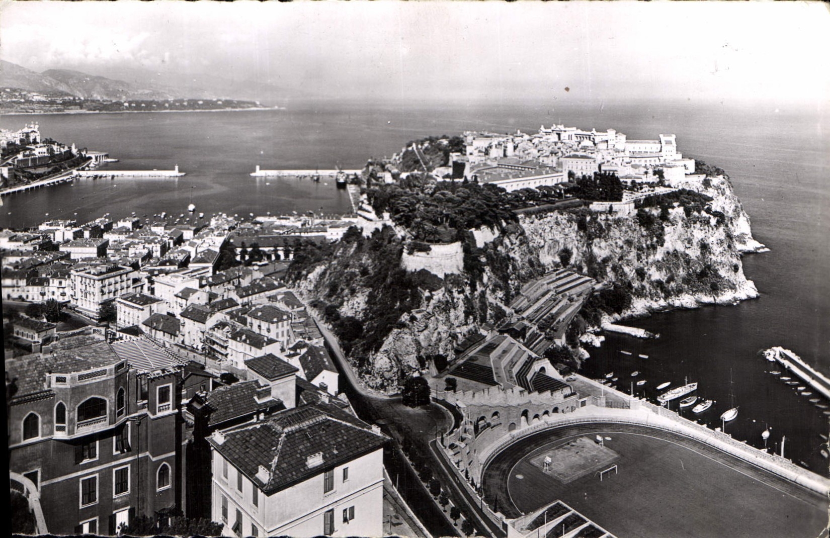 CPA La Cote d'Azur Principaute de Monaco Le Rocher 