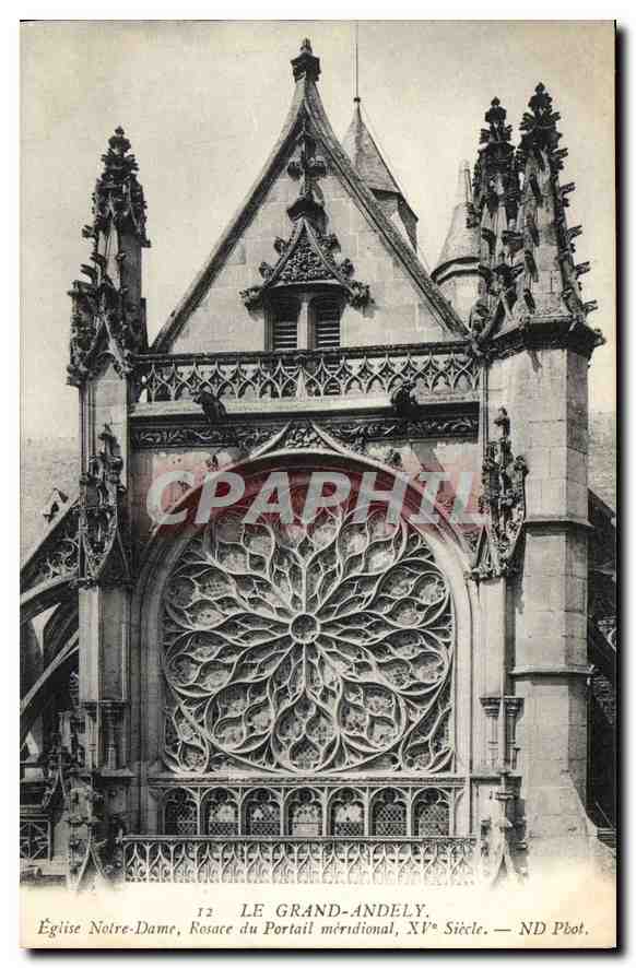 CPA Le Grand Andely Eglise Notre Dame Rosace du Portail meridional XV siecle 