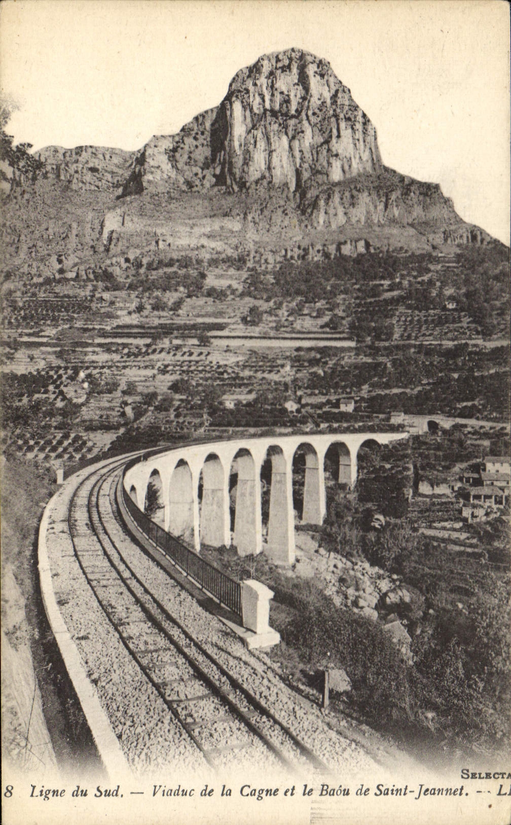 CPA Ligne de sud viadue de la Cagne et le Baou de Saint Jeannet 