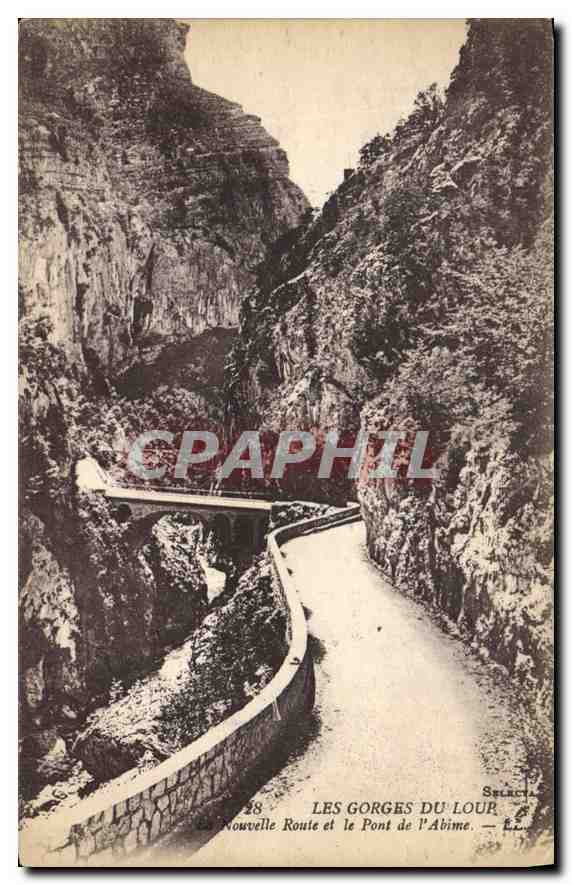 CPA Les Gorges du Loup Nouvelle Route et le Pont de l'Abime 