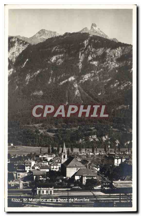 CPA St Maurice et la Dent de Mordes 