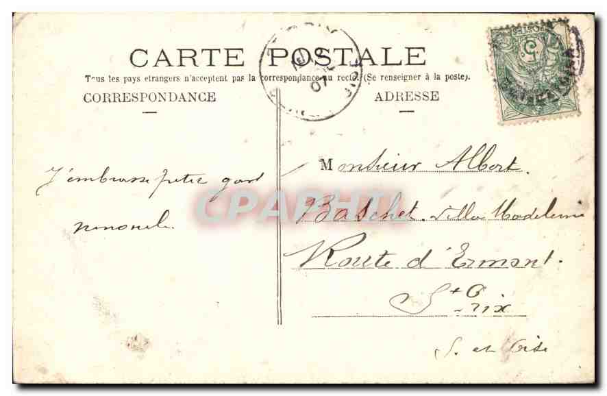CPA Port Marly Chateau d'if  — Verso