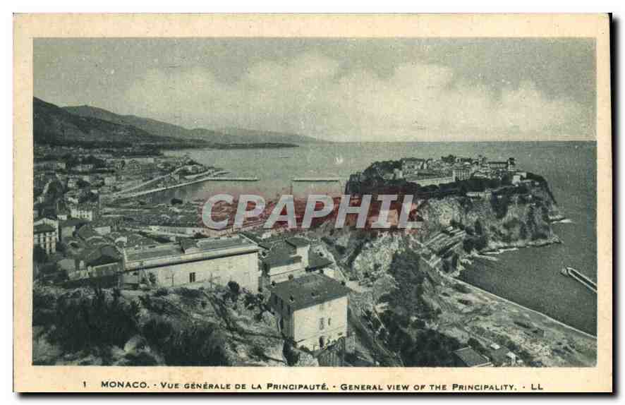 CPA Monaco Vue generale de la Principaute 