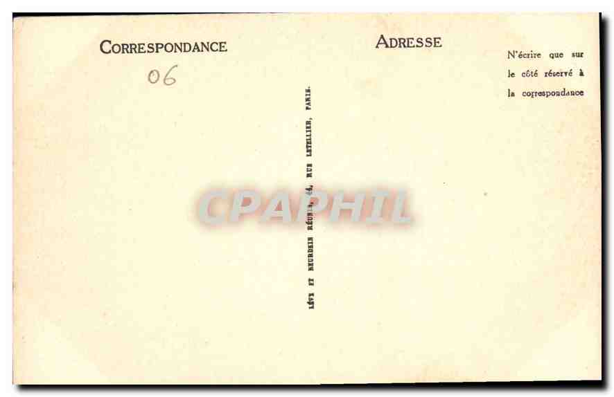 CPA Monaco Vue generale de la Principaute  — Verso